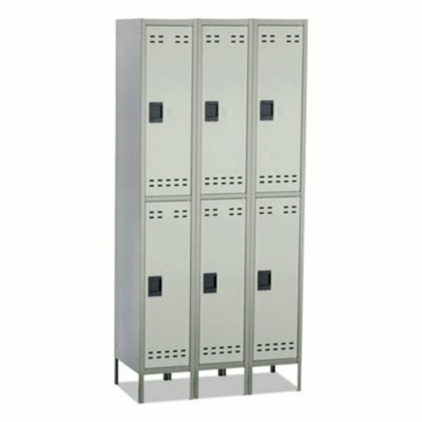 Safco Safco, Double-Tier, Three-Column Locker, 36w X 18d X 78h, Two-Tone Gray 5526GR